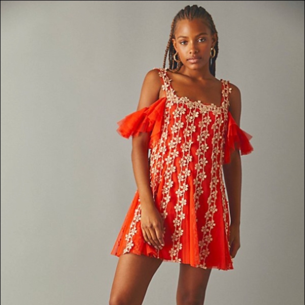 Free People  Black Lily Mini Dress